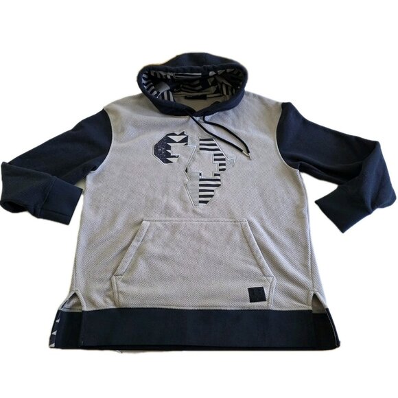 Under Armour Hoodie Mens XXL Gray Black Coldgear Muhammad Ali Rumble In Jungle - Picture 1 of 16